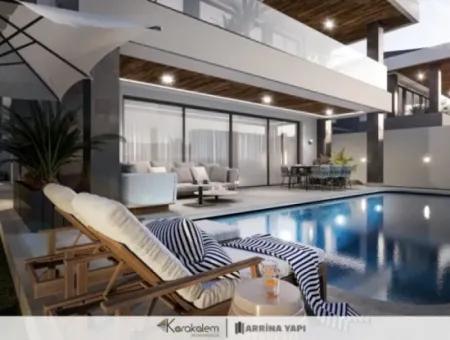 Ultra Luxus 6 1 Villa Zum Verkauf Mit Triplex-Pool Verflochten Mit Natur In Ortaca Çaylı